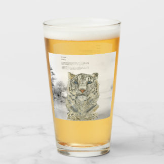Hand-Painted Endangered Snow Leopard Glass