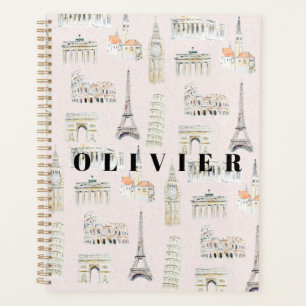 Hand painted Europe landmarks Planner