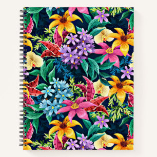 Hand Painted Exotic Floral Pattern-23001 Notebook