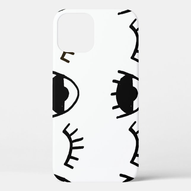 Hand Painted Eyes Ink Pattern Case-Mate iPhone Case (Back)