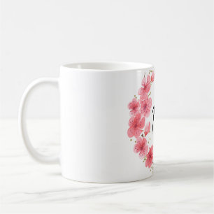 Hand Painted Floral &Gold Stand Circle Mrs New Coffee Mug