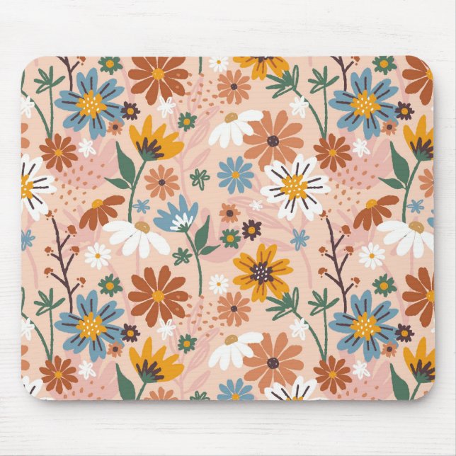 Hand Painted Floral Pattern-23136 Mouse Mat (Front)