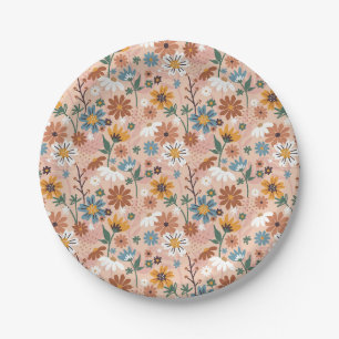 Hand Painted Floral Pattern-23136 Paper Plate