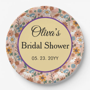 Hand Painted Floral Pattern-23136 Paper Plate