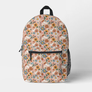 Hand Painted Floral Pattern-23136 Printed Backpack