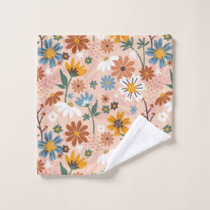 Hand Painted Floral Pattern-23136 Wash Cloth