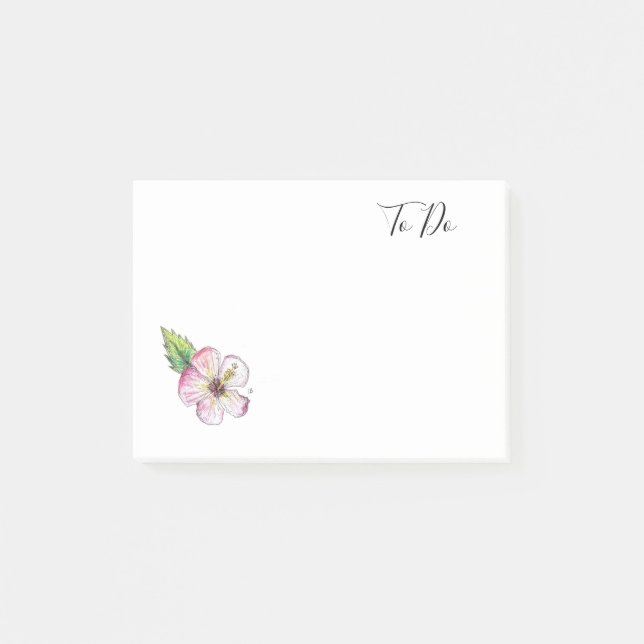 Hand Painted Flower Design "To Do" Sticky Notes (Front)