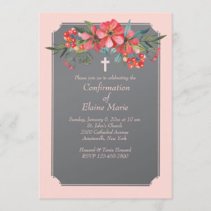 Hand Painted Flowers Invitation