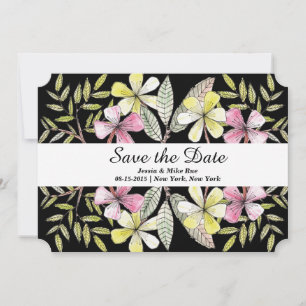 hand painted flowers save the date