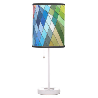 Hand Painted Geometric Abstract Pattern Desk Lamp