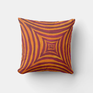 Hand-Painted Geometric Pattern Cushion