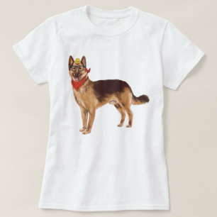 Hand-painted German Shepherd Dog T-Shirt