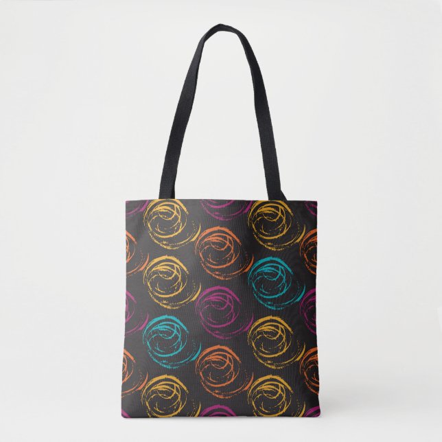 Hand painted grange texture. Ink geometric element Tote Bag (Front)
