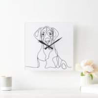 Hand Painted Great Dane Line Art 