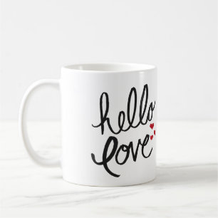 Hand-Painted "Hello Love" Coffee Mug
