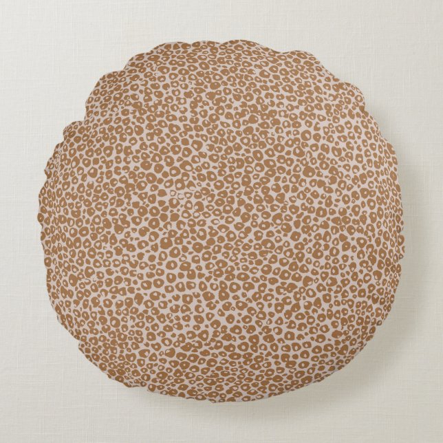 Hand Painted Hide Round Cushion (Front)
