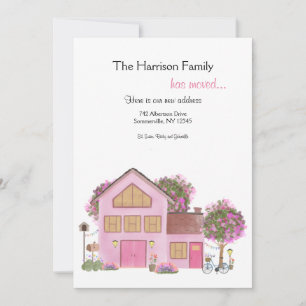 Hand Painted House Moving Announcement