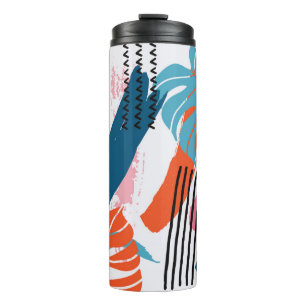 Hand painted illustrations wall arts. Surface patt Thermal Tumbler