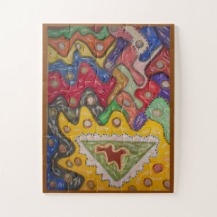 Hand painted  impression African aboriginal type Jigsaw Puzzle