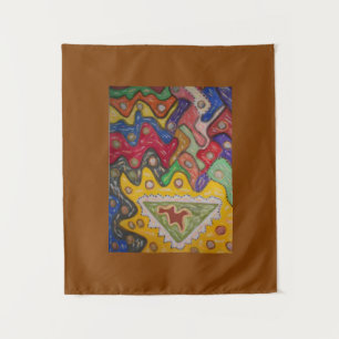 Hand painted impression African aboriginal type Tapestry