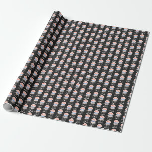 Hand-painted jellyfish, vibrant vintage pattern. wrapping paper