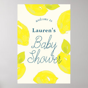 Hand Painted Lemon Baby Shower Welcome Sign