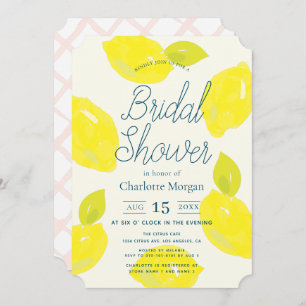 Hand Painted Lemon Citrus Bridal Shower Invitation