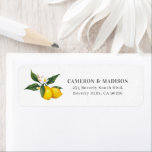 Hand-Painted Lemons With Flower Wedding<br><div class="desc">This wedding return address label design exudes elegance and style with hand-painted lemon and flower set against a white background. The cosy feel of this design makes it the perfect addition to any wedding.</div>