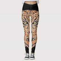 Hand Painted Leopard Print Leggings