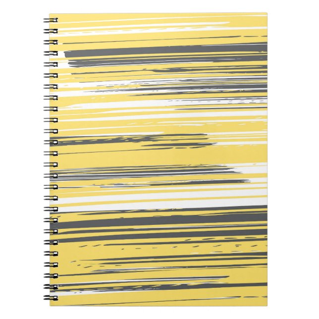 Hand painted lines - yellow notebook (Front)