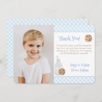 Hand Painted Milk And Cookies Birthday Party Photo