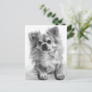 Hand Painted Original Chihuahua Art Postcard