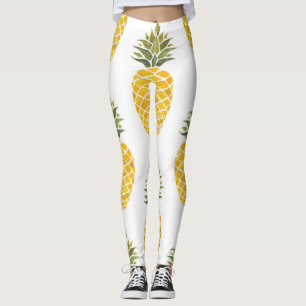 Hand Painted Pineapples: Watercolor Seamless. Leggings