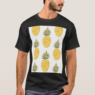 Hand Painted Pineapples: Watercolor Seamless. T-Shirt