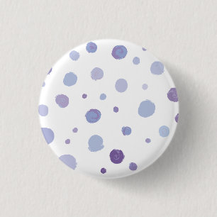hand painted polka dots 3 cm round badge