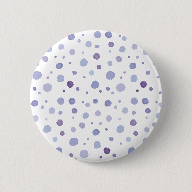 hand painted polka dots 6 cm round badge (Front)