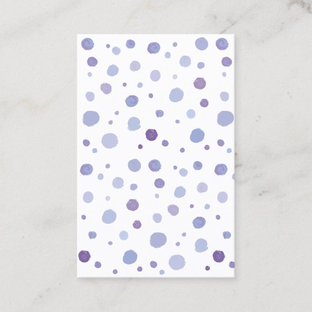 hand painted polka dots appointment card (Front)