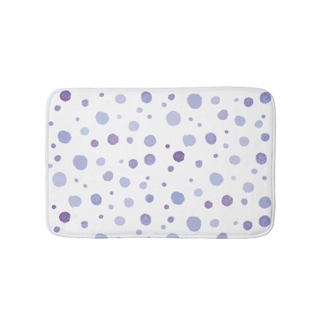 hand painted polka dots bath mat (Front)