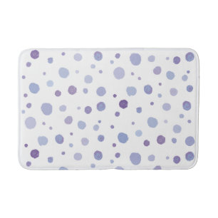 hand painted polka dots bath mat