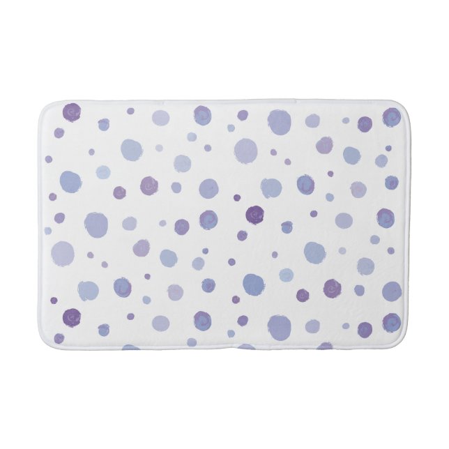 hand painted polka dots bath mat (Front)