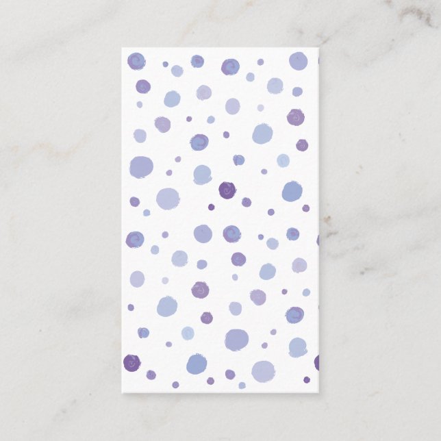 hand painted polka dots business card (Front)