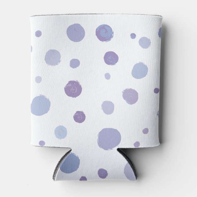 hand painted polka dots can cooler (Front)