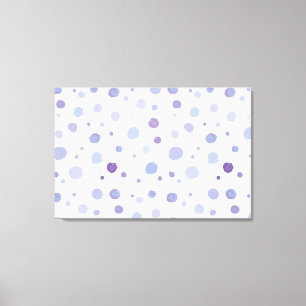 hand painted polka dots canvas print