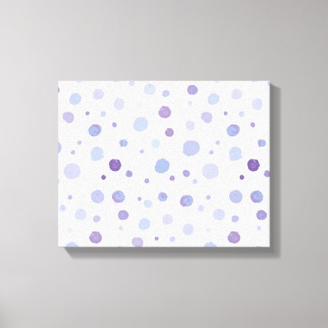 hand painted polka dots canvas print (Front)