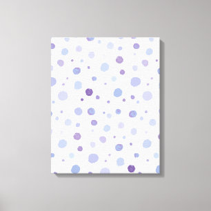 hand painted polka dots canvas print