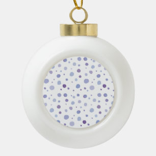 hand painted polka dots ceramic ball christmas ornament