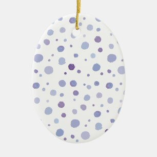hand painted polka dots ceramic tree decoration