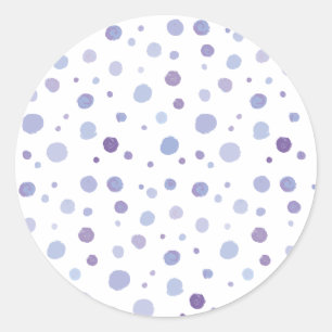 hand painted polka dots classic round sticker