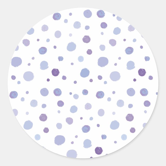 hand painted polka dots classic round sticker (Front)