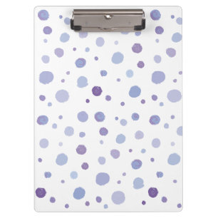 hand painted polka dots clipboard